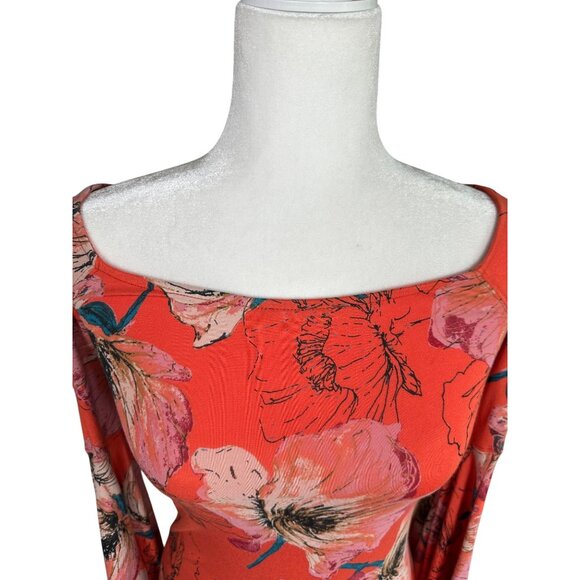 Free People Birds of Paradise Top XS Bell Sleeve Fairy Floral Bohemian Feminine - Picture 5 of 10
